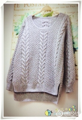 粗針織簡(jiǎn)潔復(fù)古麻花前.-編織人生移動(dòng)門戶